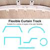 1 Set Curtain Track Accessories 1/3/5m Ceiling Curtain Track Bendable Smooth Sliding