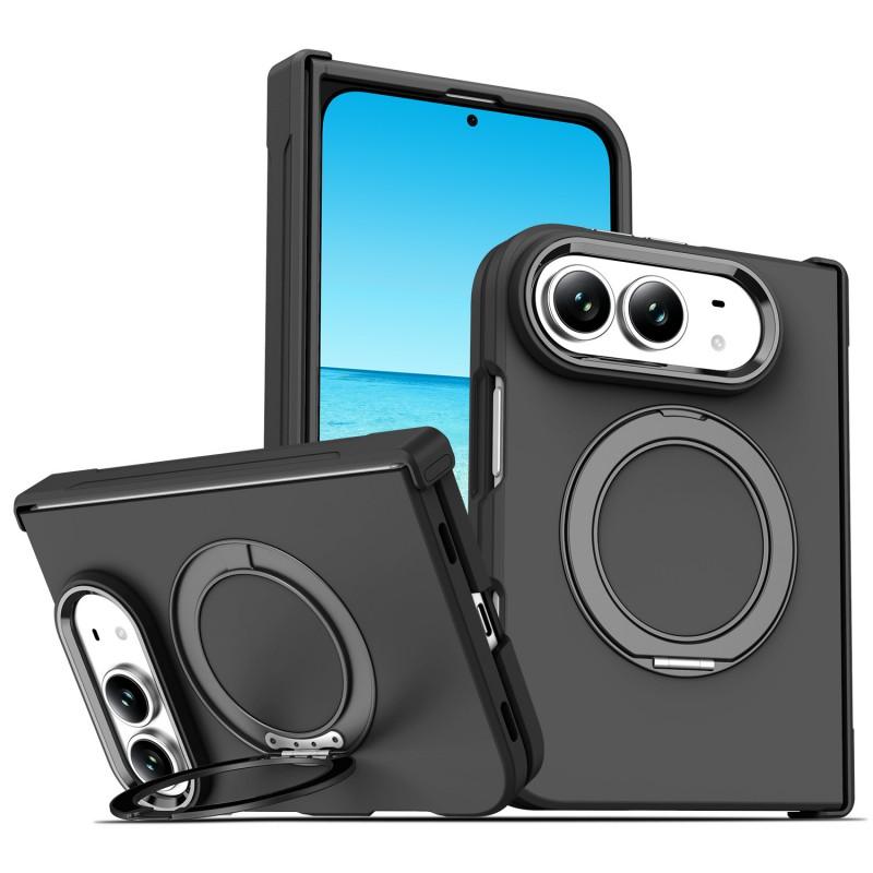 IPhone Duo Case With Skin-Friendly Texture 360 Rotating Magnetic Stand Full-Body Protection Foldable Phone