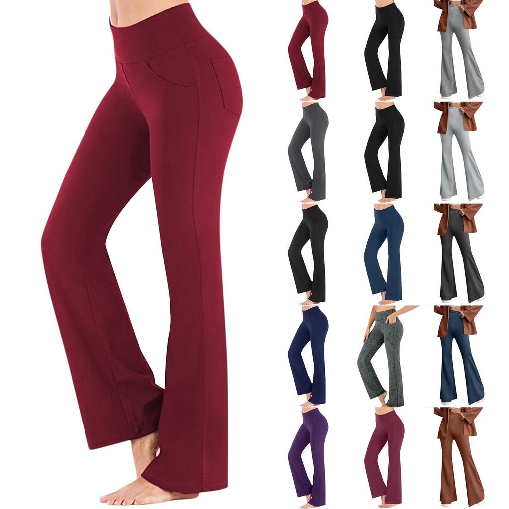 Women's Wide Leg Yoga Pants High Waist Comfortable Dance Sports Pants Wide Slastic Pocket