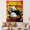 Kung Fu Panda Tapestry Wall Hanging, Animated Movie Poster Art, Family Wall Decor for Bedroom Living Room Dorm