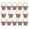 2026 Best!! Mini Handwoven Flower Basket for Storage 14Pcs Light Brown Rattan Baskets
