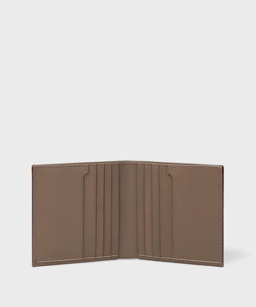 Paul Smith Striped Colored Edge Wallet in Grayish Beige