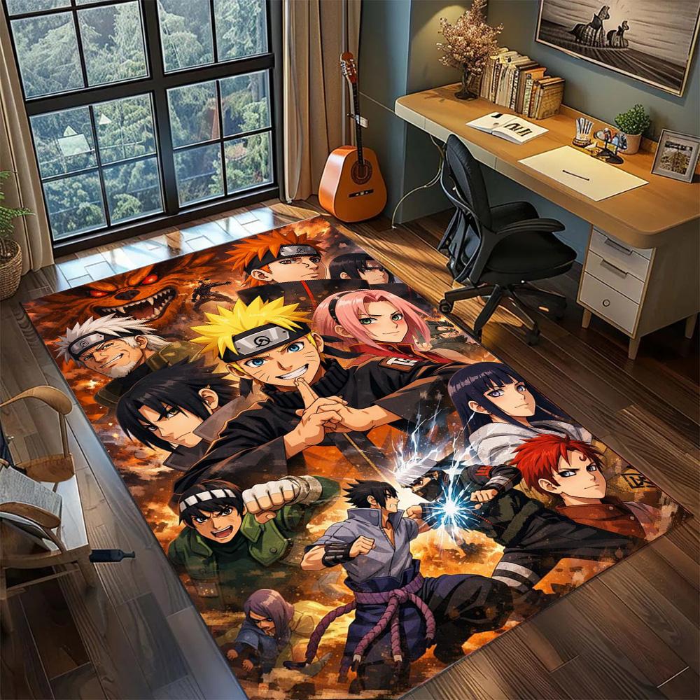Gamer Room Naruto Carpet Non Slip Washable Large Area Rug Floor Mat for Bedroom Home Decor