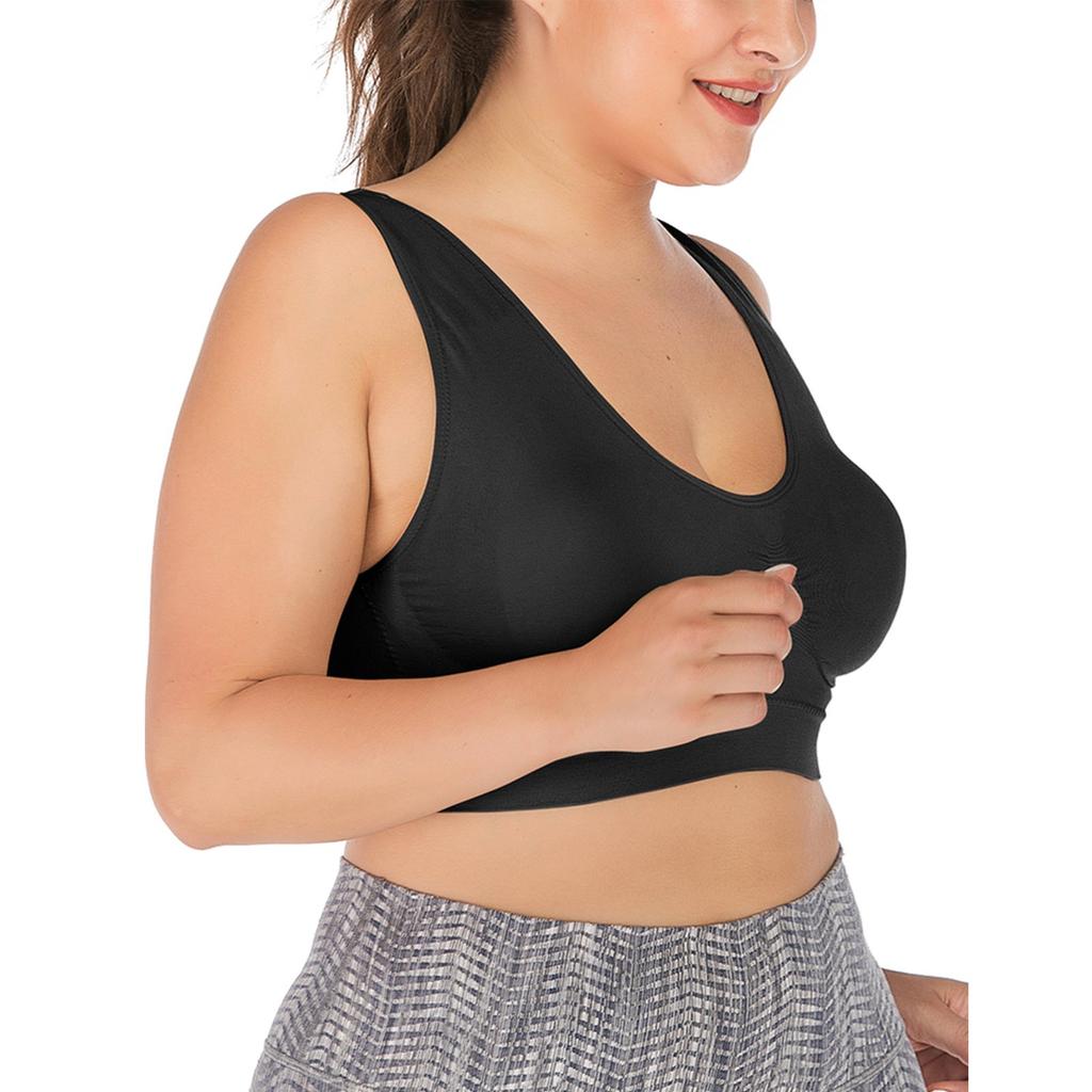 Women's Solid Color Plus Size Sports Bra No Steel Rim Yoga Underwear