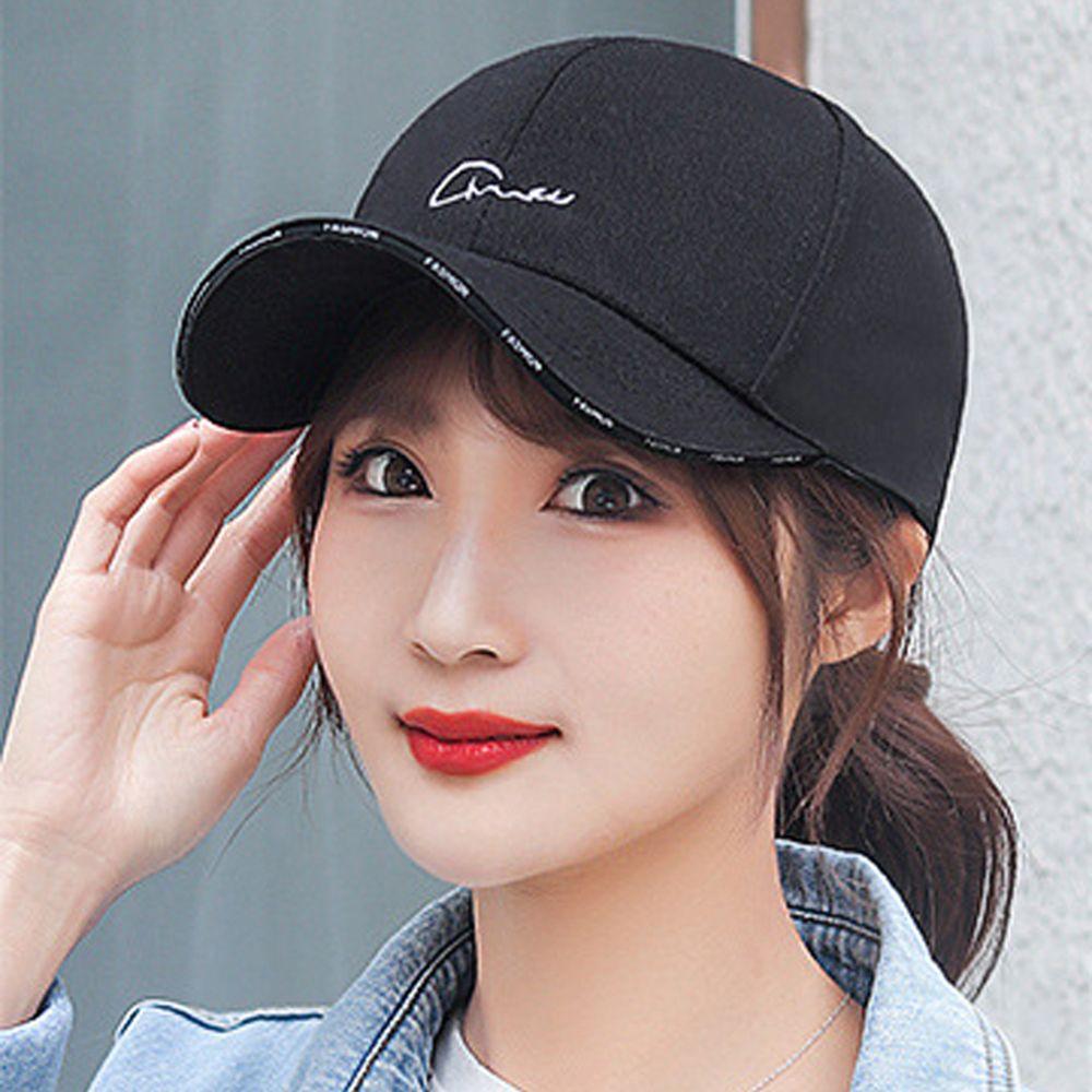 Sunshade Summer Soild Color Street Unisex Embroidery Korean Style Cap Baseball Hat Women Hat Letter