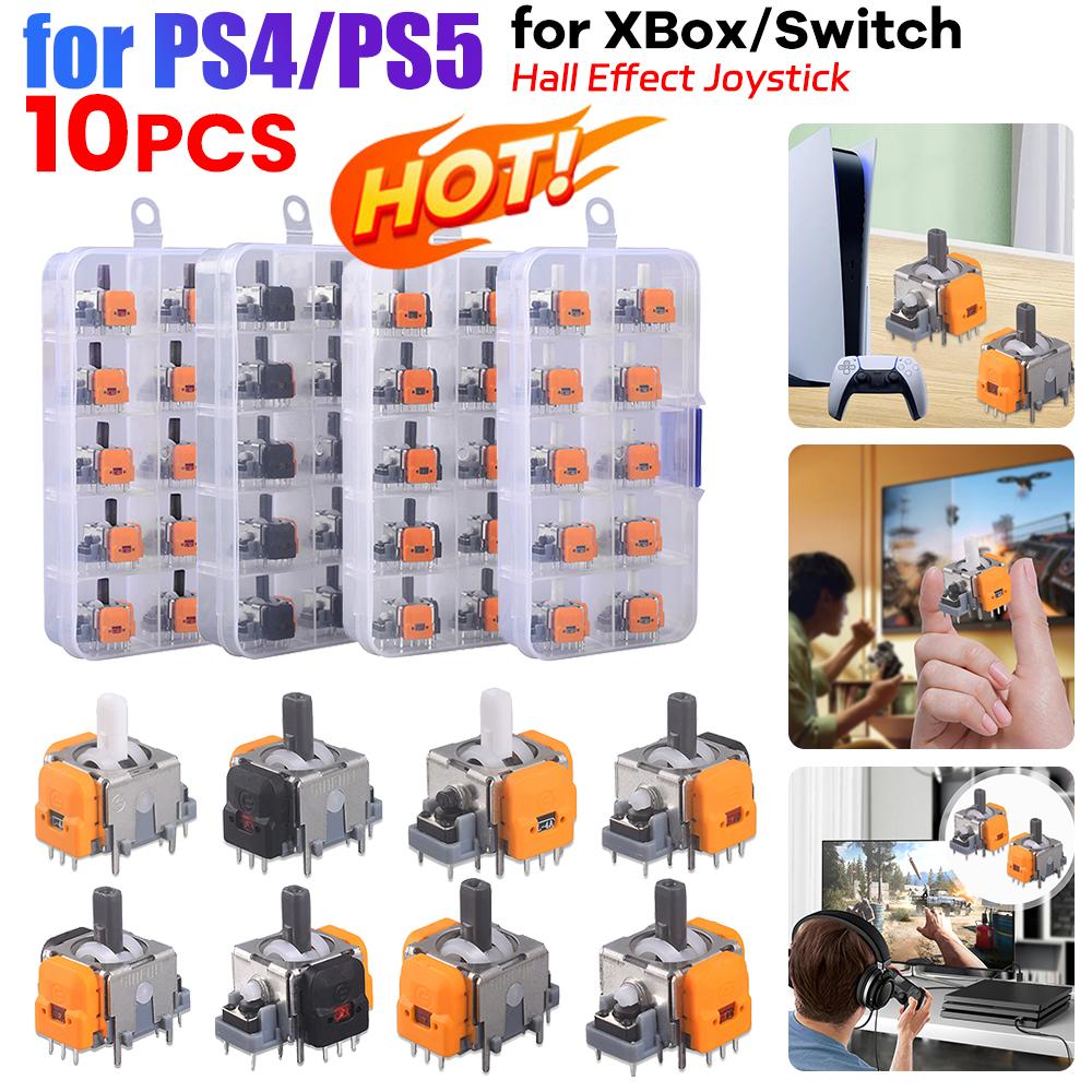 10Pcs No Drifting Thumbsticks Module Repair Parts High Precision Game Machine Hand Adjustable for PS4/PS5 for switch/XBox