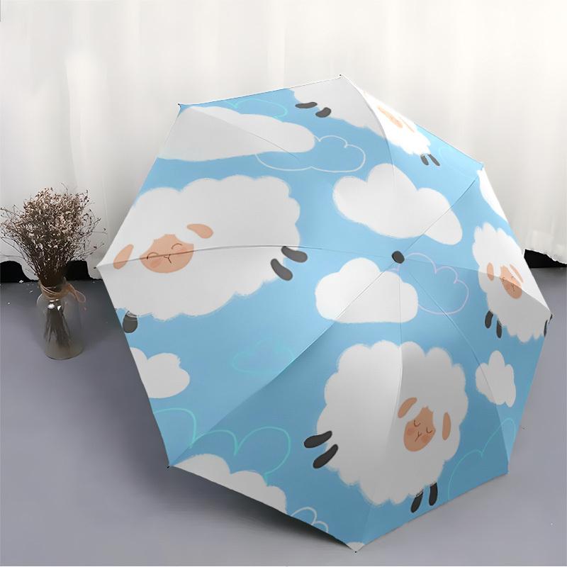 1pc Sheep, Clouds Automatic Umbrella 8-Bone Design Compact Gear for Outdoor Travel, Perfect Holiday Gift yy250827067