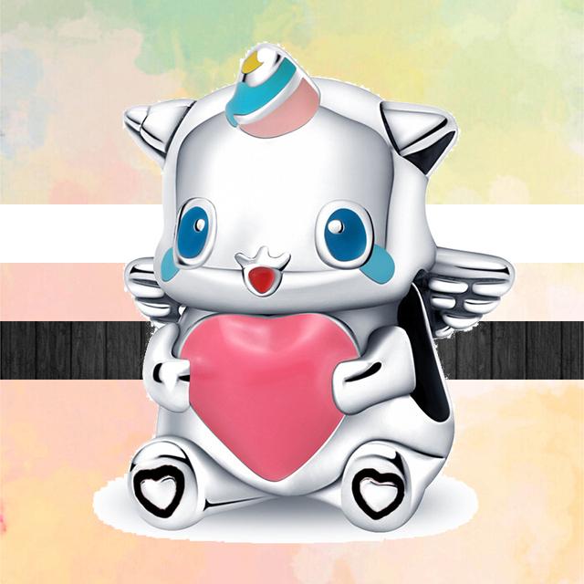 Новый стиль животных Lucky Cat Собака Панда Медведь Лев Змея Кролик Бусины «сделай сам» подходят оригинальные модные подвески Серебряный цвет Браслеты Ювелирные изделия