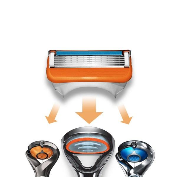 Gillette Fusion Manual Razor Blades, Pack of 4, 3 Pieces ,Korean Razor Blade
