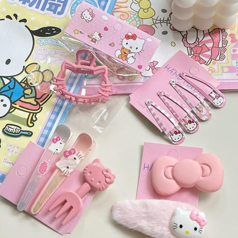 Kawaii Pink Clip Collection Cute Child Gilr Shape Hairpins Hair Accessories Gift