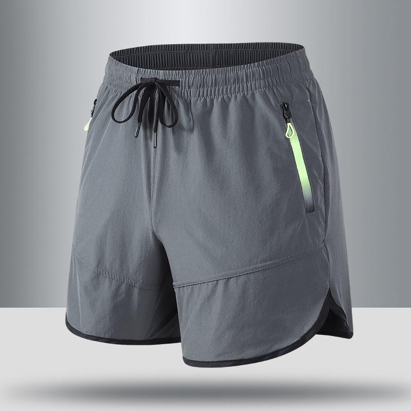 Men's Quick-Dry Ice Silk Sports Shorts - Plus Size, Casual Beach Fitness & Running Pants