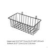Metal Hanging Wire Basket Grid with Hooks Home Decor Supplies Wall for Office