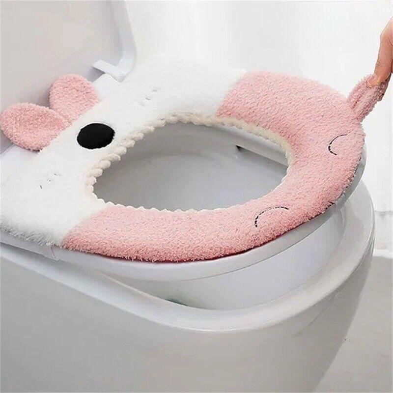 Чехол на сиденье унитаза, мягкий теплый моющийся коврик для подушки, многоразовые зимние подушечки для унитаза