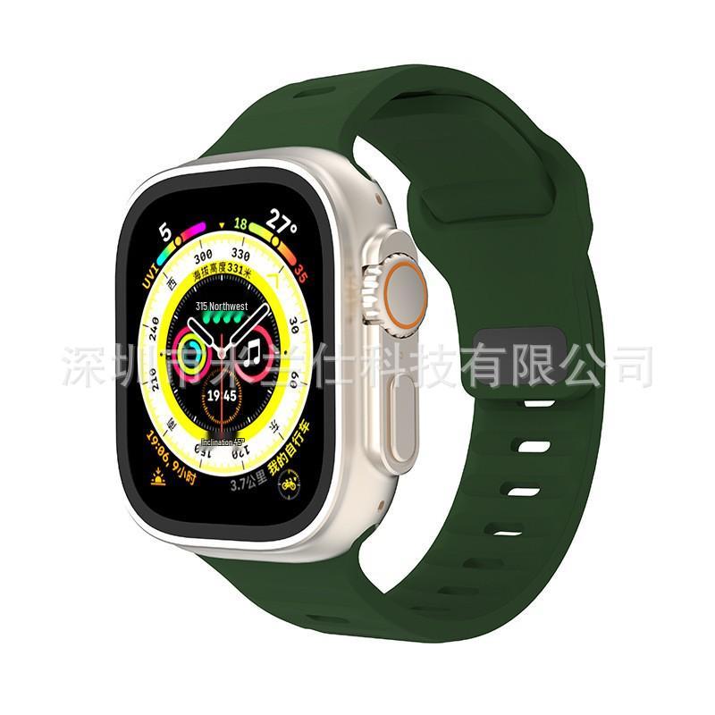 IWatch7 Diamond Buckle Horizontal Striped S9 Силиконовый ремешок для Apple Watch 8/Ultra