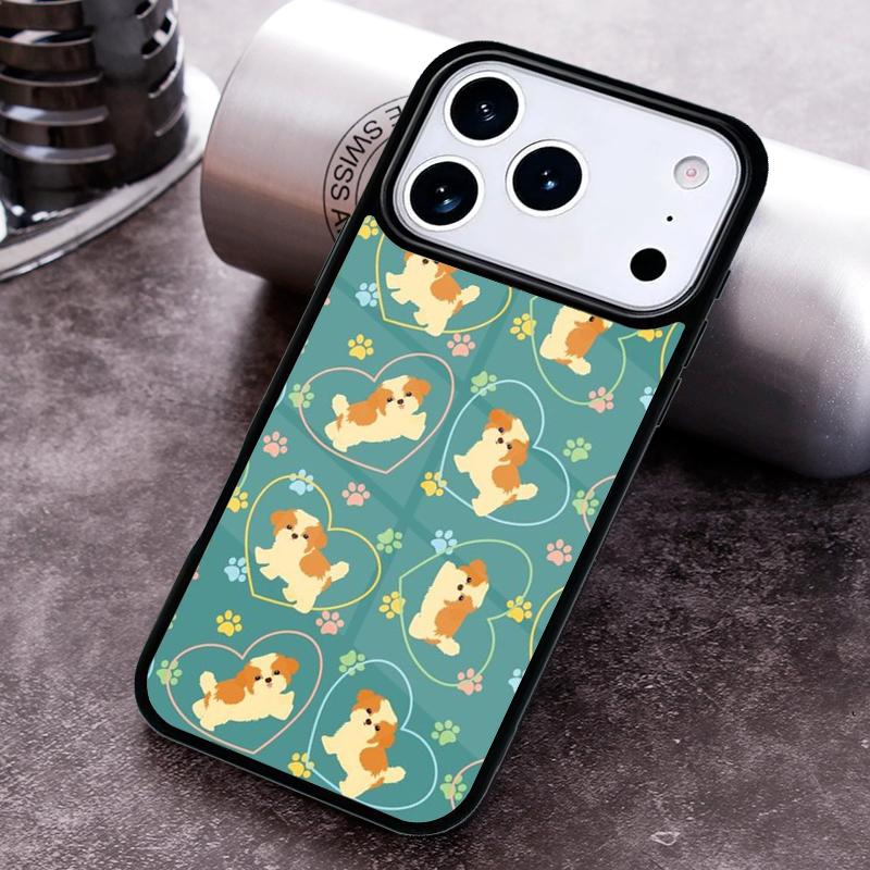 Мультяшная собака Ши-тцу мягкий чехол для телефона для iPhone 17 16 15 14 13 12 11 Pro Max Plus 17Air Мягкий силиконовый чехол
