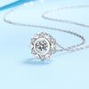 Super Flash Lab Diamond D Color Moissanite S925 Silver Snowflake Necklace Luxury Fashion Female Clavicle Necklace Jewelry Gift
