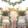 1.95m Spring Greenery Garland with Lemons Artificial Lemon Garland Green Eucalyptus Leaves Lemon Wreath for Front Door Party Table Wedding Decor