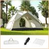 Палатка для улицы, полный комплект, кемпинг, складной, портативный, автоматический, двухслойный, утолщенный, серебристый, с клеем, защита от солнца, защита от дождя