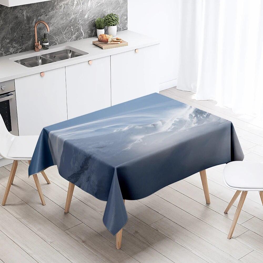 Sunset Tablecloth Natural World Landscape Stain Resistant Waterproof Rectangular Kitchen Table Home Decor