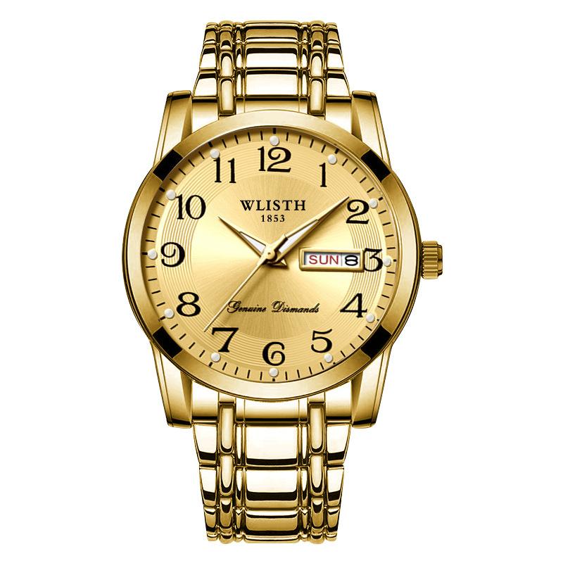 Модные мужские часы от ведущего бренда, двойной календарь, светящиеся, водонепроницаемые, кварцевые, цифровые наручные часы