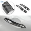 Carbon Fiber Style Exterior Door Handle Covers Trim For Renault Clio IV Clio 4 Lutecia 2012 2013 2014 2015 2016 2017