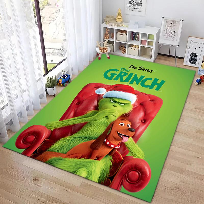 Christmas Gift Comedy Movie How the Grinch Stole Christmas carpet home living room decoration table and chairs anti slip door mat carpet A15