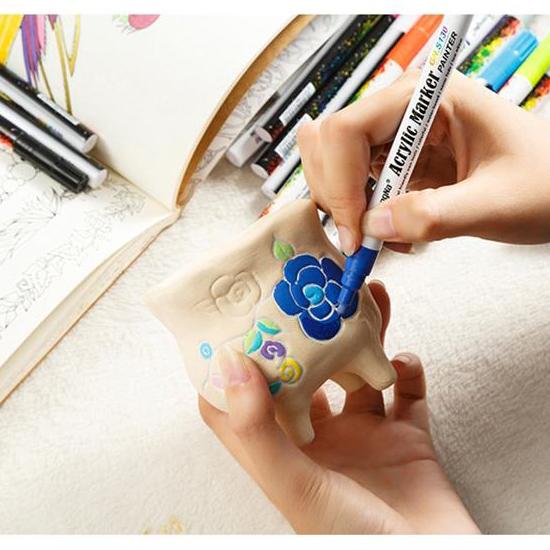 Водонепроницаемые акриловые маркеры. 6/12/18/24 цвета