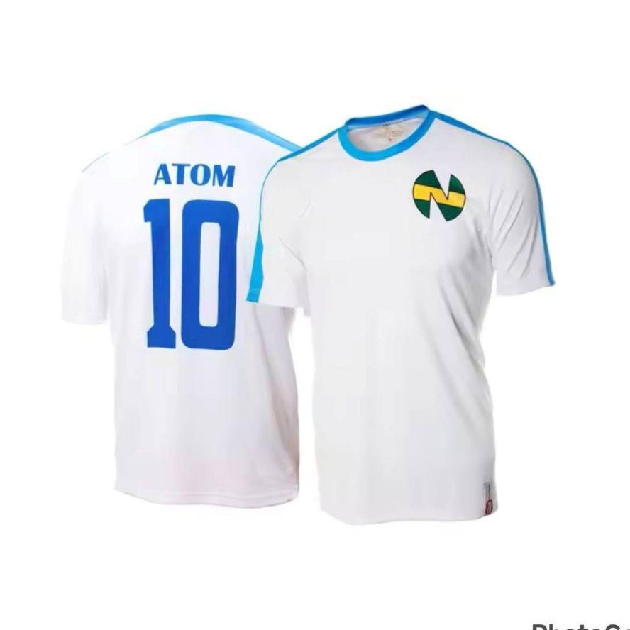 Капитан Цубаса Атом Хаттон Косплей Футбол Футболка Джерси Япония Мультфильм Анимация Принт Быстросохнущая Винтажная С коротким рукавом Униформа Спорт