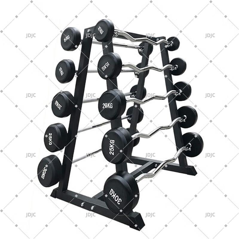 JDJC Fixed Barbell & Rack Set