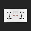 White Universal Wall Power Socket Supply Multifunctional 5-Pin Socket Electrical Switch With 2.1A 10W Dual Usb Type-C Charging