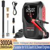 Jump Starter with Air compressor,3000A 150PSI Portable Car Battery Jumper Starter (9.0L Gas /8L Diesel), with LCD Display, LED Lights, USB QC3.0