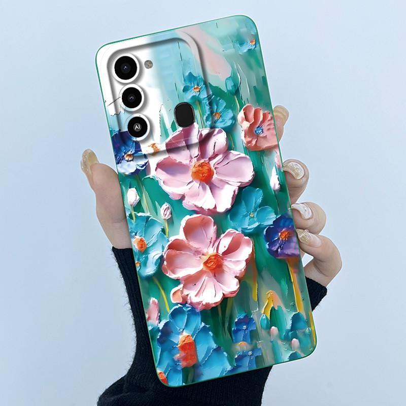 Чехол для телефона Tecno Spark 8C KG5k KG5j Милая Панда Девочки Кошки Жидкий Силикон Задняя Крышка Для Tecno Spark Go 2022 Spark8C Funda