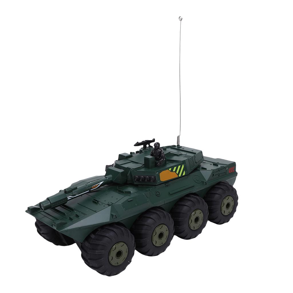 8WD RC Tank Toy, 1 32 Scale 2.4Ghz Amphibious All Terrain Remote Control Vehicle, 360 Degrees  Rotating Crawler Car for
