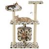VidaXL Cat Tree with Sisal Scratching Post 95 Cm Beige Paw Print 170515