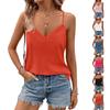 Женская модная летняя одежда для улицы, новый облегающий цветной топ-майка без рукавов с V-образным вырезом