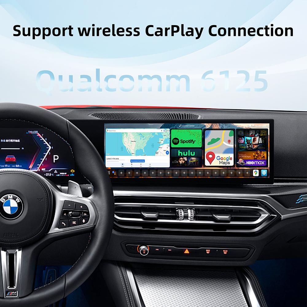 Android 13 ANYFAR Android Auto Беспроводной CarPlay AI ТВ-бокс QCM6125 8-ядерный Разделенный экран 8 ГБ 128 ГБ Для Netflix Play Store