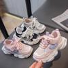 2024 Новые кроссовки для девочек из искусственной кожи на шнуровке, дышащие, нескользящие, детская модная повседневная спортивная обувь для мальчиков, сетчатая, классная, весна-лето, из искусственной кожи