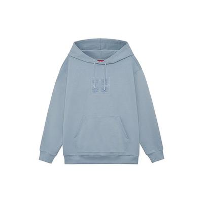 Li Ning SS22 Свободная толстовка с капюшоном унисекс толстовки Mist-Blue AWDS220-3