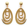 [G3410] - Gold Plated 'Choreography' Earrings - 18x11 Mm