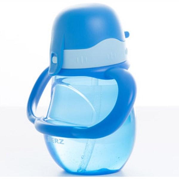 Двуручная соломенная чашка Buzz, 300 мл, с защитой от проливания, синяя, 1 шт.