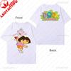 Dora Kids Cothes Cartoon Print ShortSleeved Boys And Girls Cotton TShirt Double Size Printed Tees Y2k Clothes