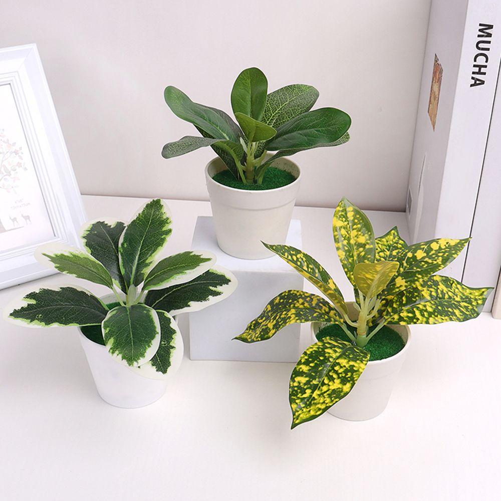 Desktop Ornament Lifelike Greenery Potted Simulation Scindapsus Faux Grass Artificial Plants Bonsai
