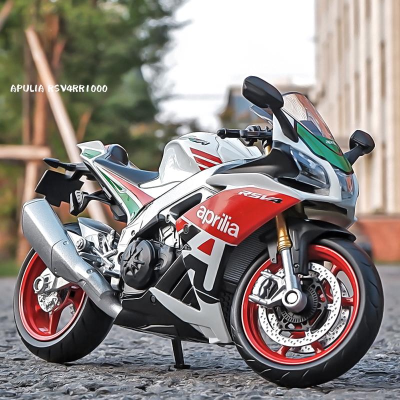 1/12 сплава, литья под давлением Aprilia RSV4 RR1000, модель игрушечного автомобиля для мотоцикла, автобайк, амортизатор, внедорожный автоцикл, игрушки, подарочная коллекция