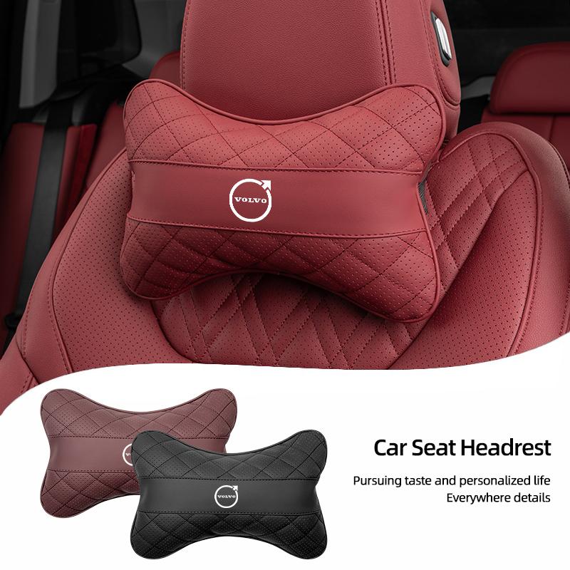 Quality Leather Car Neck Pillow Seat Headrest Cushion For Volvo ES90 EC40 EX40 EM90 XC90 V90 V60 XC60 V40 S80 S60 S90 C40 XC40 V
