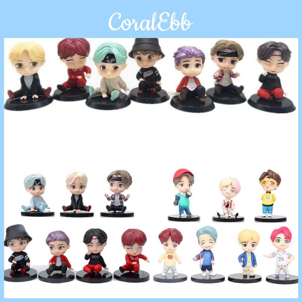 Набор из 7 шт. Фигурки Tinytan Bts Dynamite Bangton Boys Мини-фигурка Подарок Арми