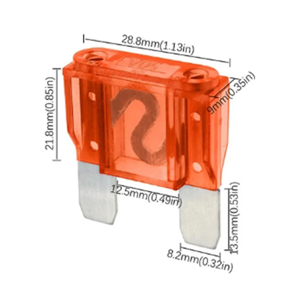 Large Fuse 10pcs Aluminum Car Blade Fuse Kit for Car Boat Auto Accessories Size 20A 30A 40A 50A 60A 70A 80A 100A