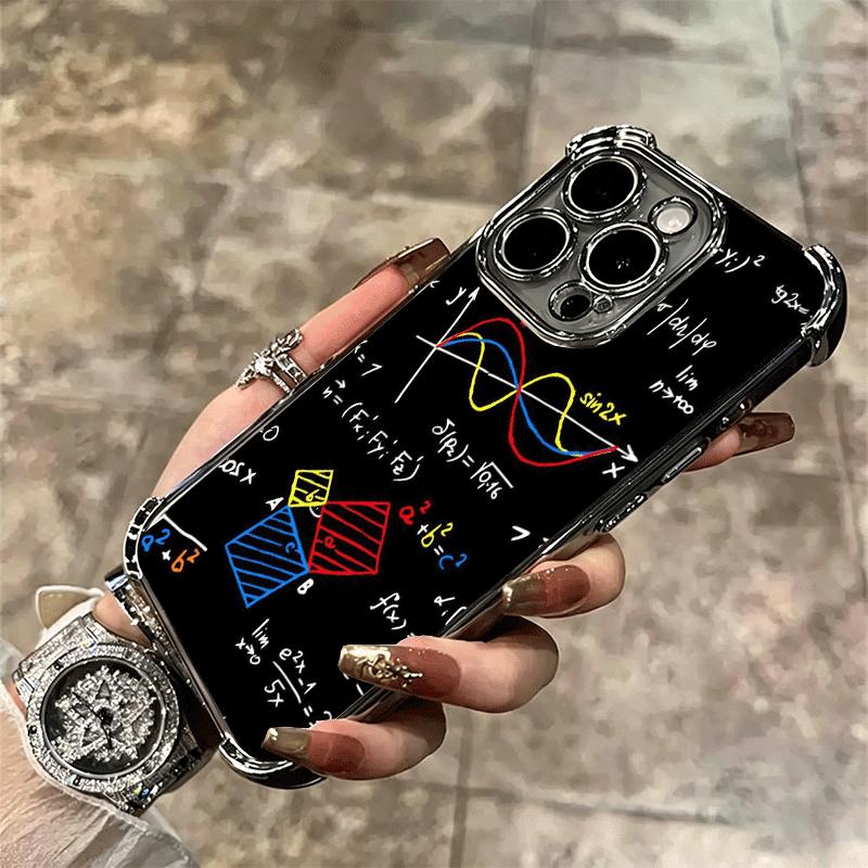 Физика Химия Математика Мягкий Чехол Для Телефона Для iPhone 15 16 17 Air 14 Pro Max 16E Plus 13 12 Mini Покрытие Защита От Падения Fundas