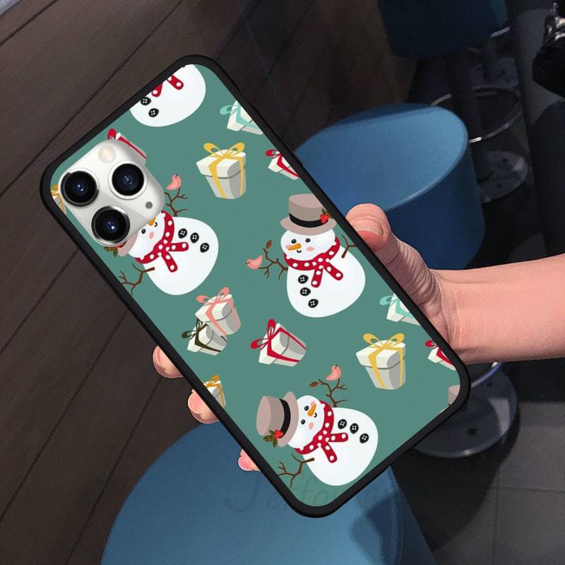 Милый чехол для телефона с Новым годом, Рождественским подарком для iPhone 11 12 pro XS MAX 8 7 6 6S Plus X 5S SE 2020 XR