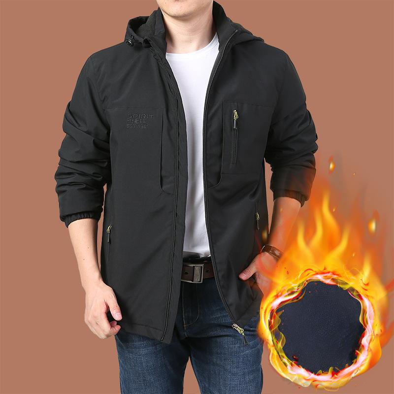 Осенне-зимнее пальто мужское Battlefield New Jacket повседневная спортивная куртка с капюшоном мужская бархатная