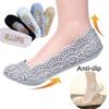 5Pairs Summer Women Silica Gel Lace Boat Socks Invisible Cotton Sole Non-slip Antiskid Slippers Anti-Slip Sock